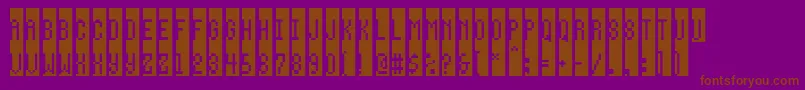 Way-Schriftart – Braune Schriften auf violettem Hintergrund