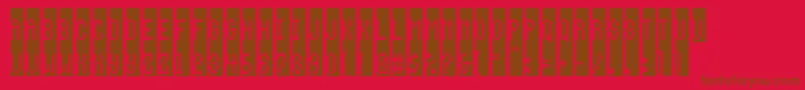 フォントWay – 赤い背景に茶色の文字