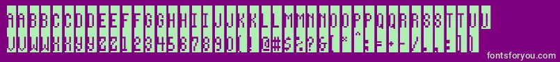 フォントWay – 紫の背景に緑のフォント