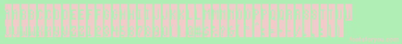 Way-fontti – vaaleanpunaiset fontit vihreällä taustalla