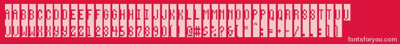 Way-fontti – vaaleanpunaiset fontit punaisella taustalla