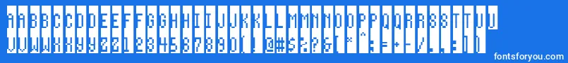 Шрифт Way – белые шрифты на синем фоне