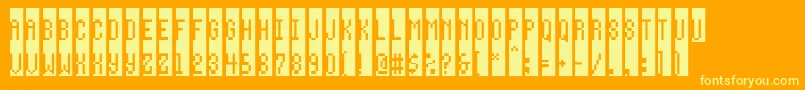 Way-fontti – keltaiset fontit oranssilla taustalla