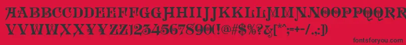 LiveroyDecor Font – Black Fonts on Red Background