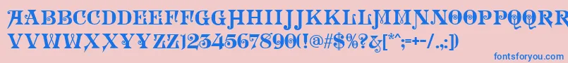 LiveroyDecor Font – Blue Fonts on Pink Background