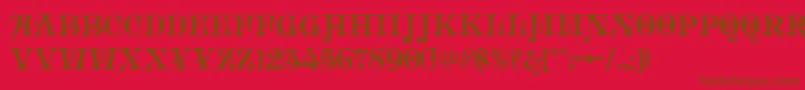 Шрифт LiveroyDecor – коричневые шрифты на красном фоне