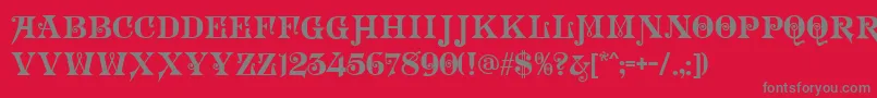 LiveroyDecor Font – Gray Fonts on Red Background