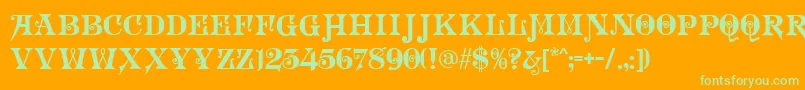 LiveroyDecor Font – Green Fonts on Orange Background