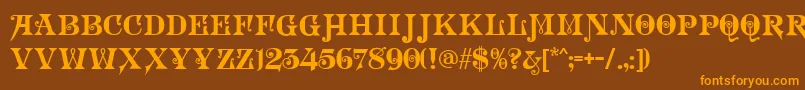 LiveroyDecor Font – Orange Fonts on Brown Background