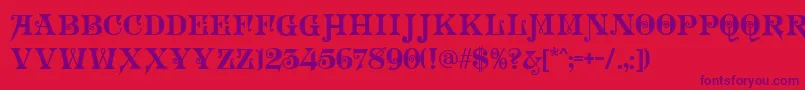 LiveroyDecor Font – Purple Fonts on Red Background