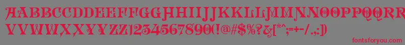 LiveroyDecor Font – Red Fonts on Gray Background