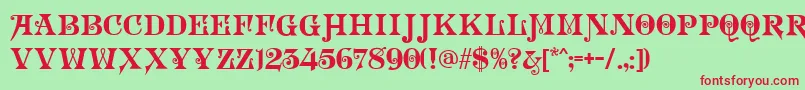 LiveroyDecor Font – Red Fonts on Green Background