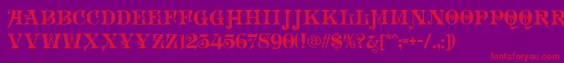 LiveroyDecor Font – Red Fonts on Purple Background