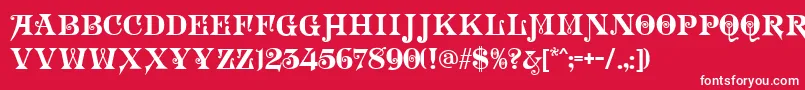 LiveroyDecor Font – White Fonts on Red Background
