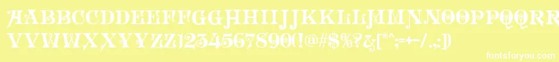 LiveroyDecor Font – White Fonts on Yellow Background