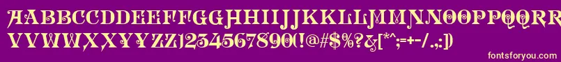 LiveroyDecor Font – Yellow Fonts on Purple Background