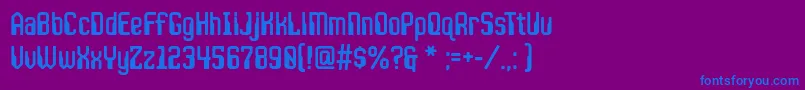 JlsspacegothiccNc Font – Blue Fonts on Purple Background