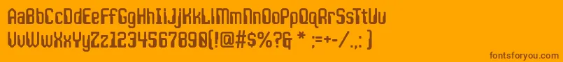 JlsspacegothiccNc Font – Brown Fonts on Orange Background