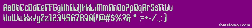 JlsspacegothiccNc Font – Green Fonts on Purple Background