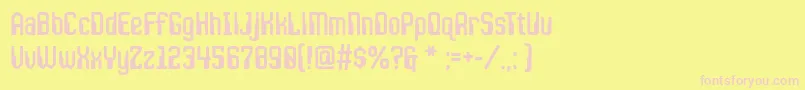 JlsspacegothiccNc Font – Pink Fonts on Yellow Background