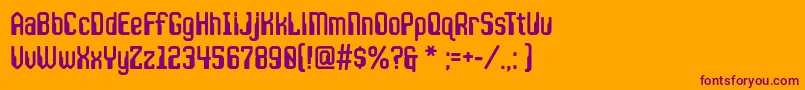 JlsspacegothiccNc Font – Purple Fonts on Orange Background