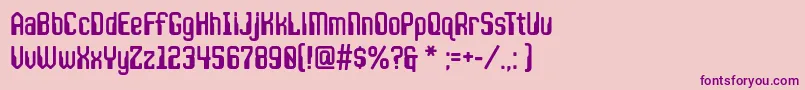 JlsspacegothiccNc Font – Purple Fonts on Pink Background