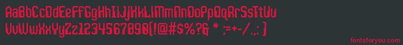 JlsspacegothiccNc Font – Red Fonts on Black Background