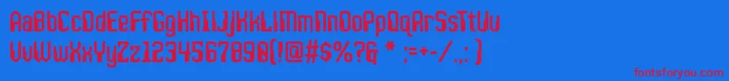 JlsspacegothiccNc Font – Red Fonts on Blue Background