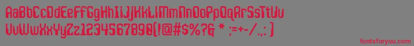 JlsspacegothiccNc Font – Red Fonts on Gray Background