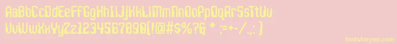 JlsspacegothiccNc Font – Yellow Fonts on Pink Background