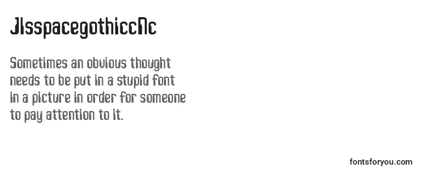 Review of the JlsspacegothiccNc Font