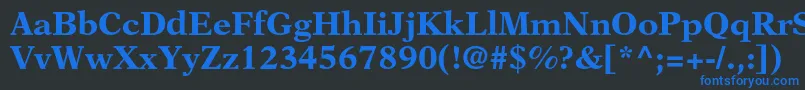 NewasterltstdBold Font – Blue Fonts on Black Background