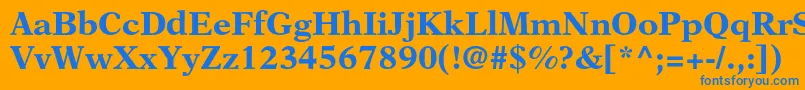 NewasterltstdBold Font – Blue Fonts on Orange Background