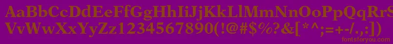Шрифт NewasterltstdBold – коричневые шрифты на фиолетовом фоне