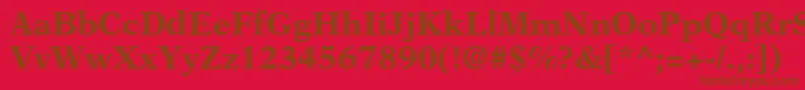 Шрифт NewasterltstdBold – коричневые шрифты на красном фоне