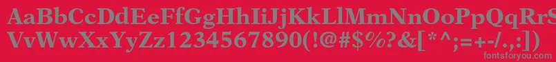 NewasterltstdBold Font – Gray Fonts on Red Background