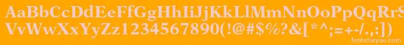 NewasterltstdBold Font – Pink Fonts on Orange Background