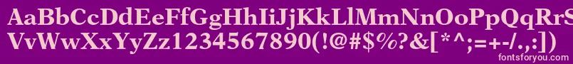 NewasterltstdBold-Schriftart – Rosa Schriften auf violettem Hintergrund