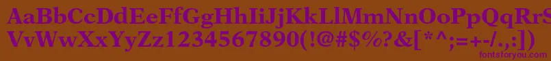 NewasterltstdBold Font – Purple Fonts on Brown Background