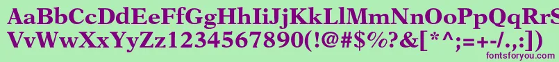 Шрифт NewasterltstdBold – фиолетовые шрифты на зелёном фоне