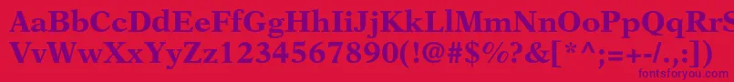 NewasterltstdBold Font – Purple Fonts on Red Background