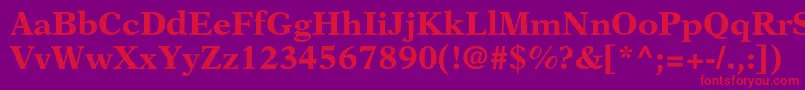 NewasterltstdBold Font – Red Fonts on Purple Background