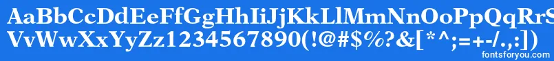 フォントNewasterltstdBold – 青い背景に白い文字