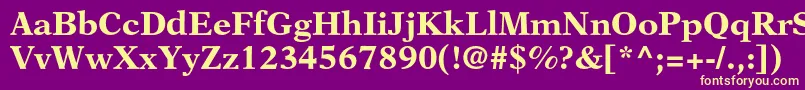 NewasterltstdBold Font – Yellow Fonts on Purple Background