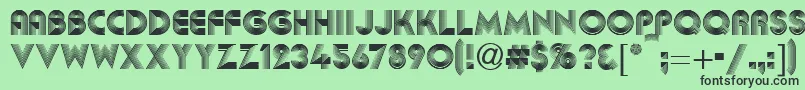 Abba Font – Black Fonts on Green Background