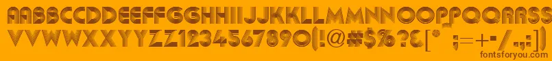 Abba Font – Brown Fonts on Orange Background