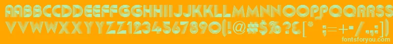 Abba Font – Green Fonts on Orange Background