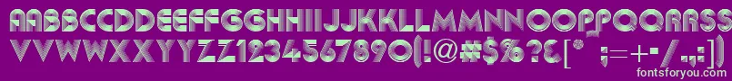 Abba Font – Green Fonts on Purple Background