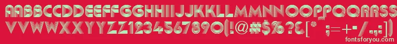 Abba Font – Green Fonts on Red Background