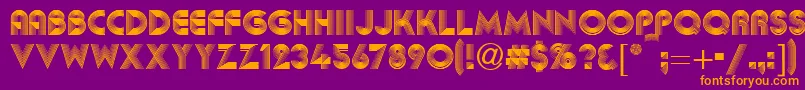 Abba Font – Orange Fonts on Purple Background